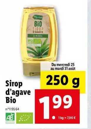 Sirop D'agave Bio