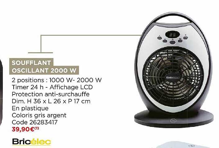 soufflant oscillant 2000w bricélec