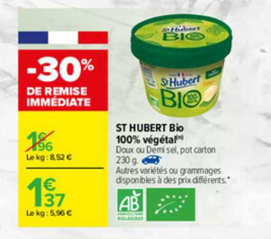 st hubert bio 100% végétal
