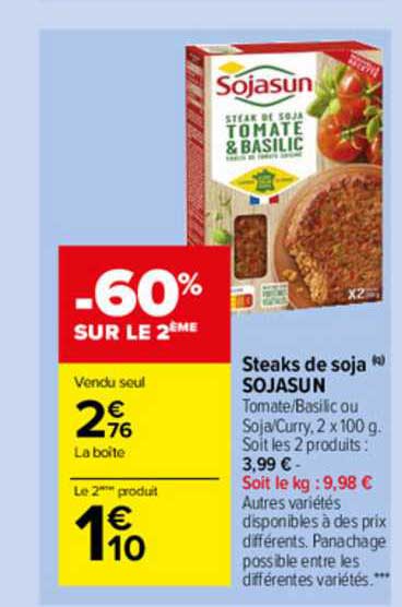 Steaks De Soja Sojasun