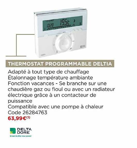 Thermostat Programmable Deltia Delta Dore
