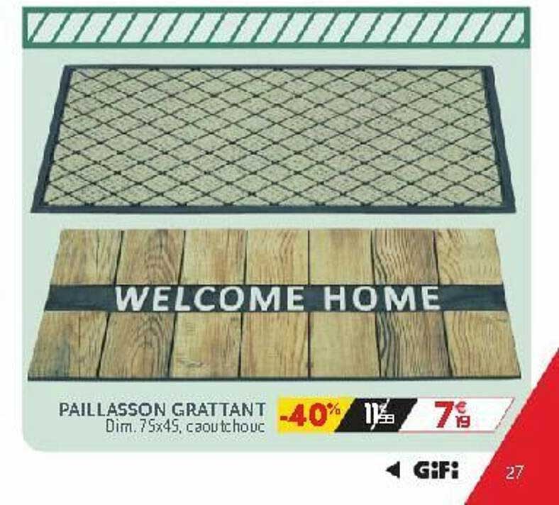 welcome home paillasson grattant