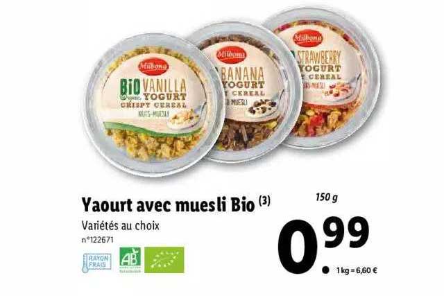 Yaourt Avec Muesli Bio