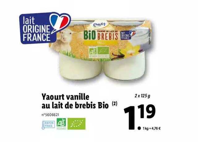 Yaourt Vanille Au Lait De Brebis Bio