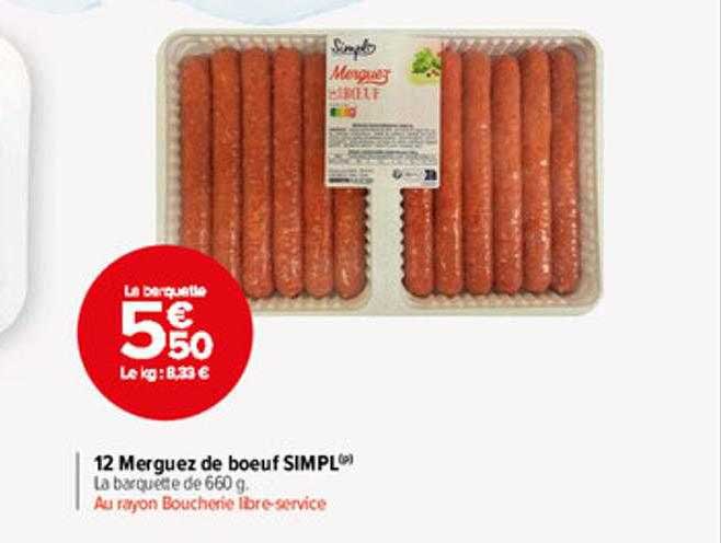 12 Merguez De Boeuf Simpl