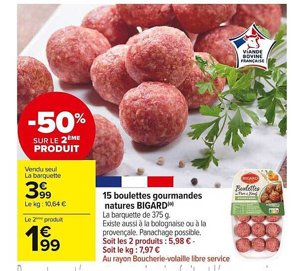 15 Boulettes Gourmandes Natures Bigard