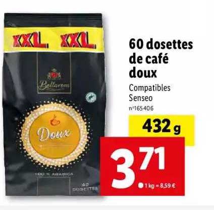 60 Dosettes De Café Doux