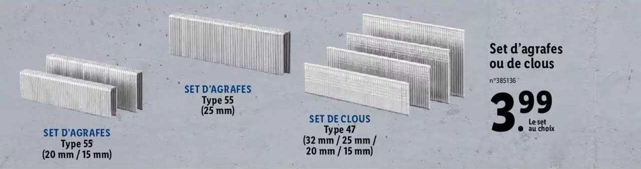 agrafes ou de clous