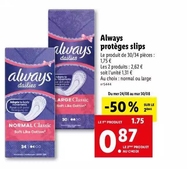 always protèges slips