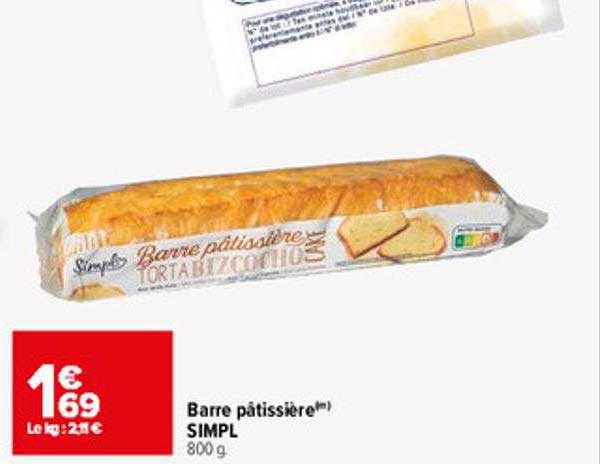 barre pâtissière simpl