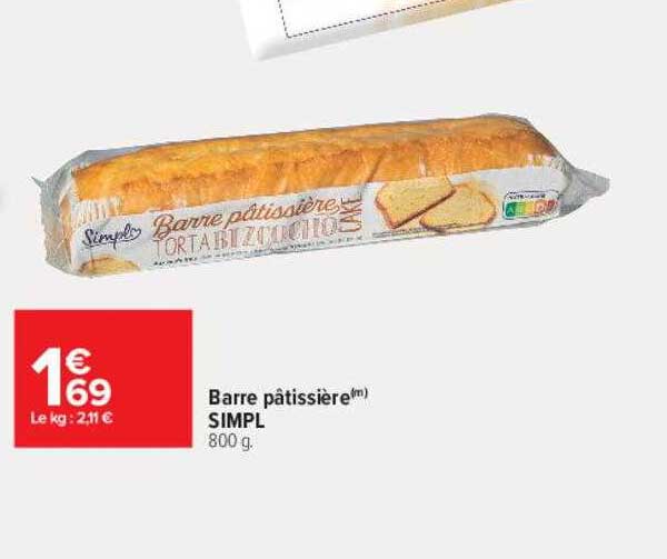 barre pâtissière simpl