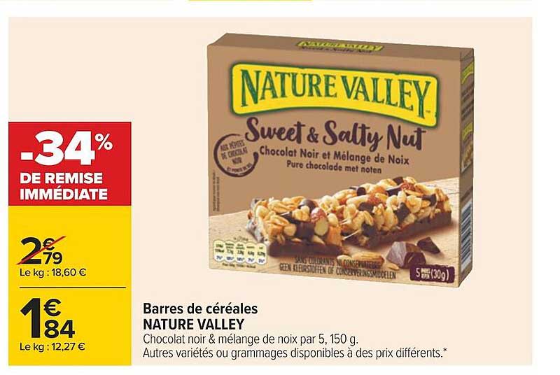 barres de céréales nature valley