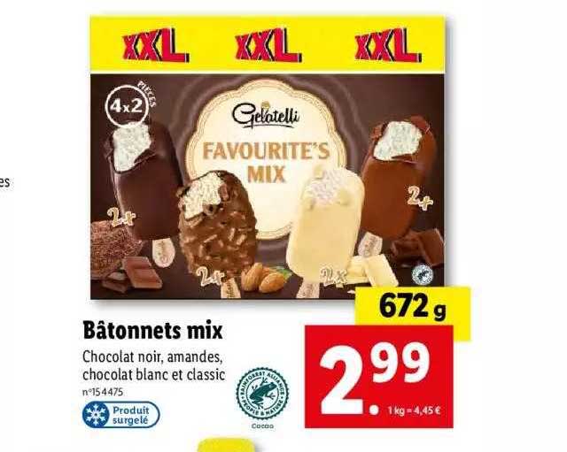 Bâtonnets Mix Gelatelli