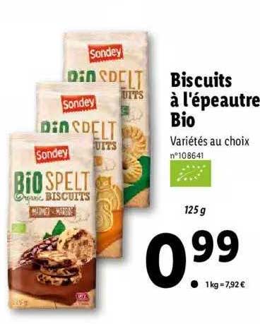 biscuits à l'épeautre bio sondey
