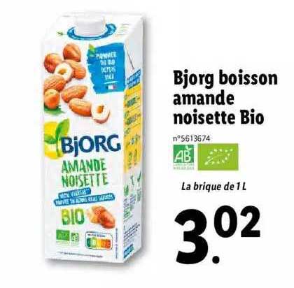 Bjorg Boisson Amande Noisette Bio