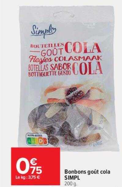 Bonbons Goût Cola Simpl