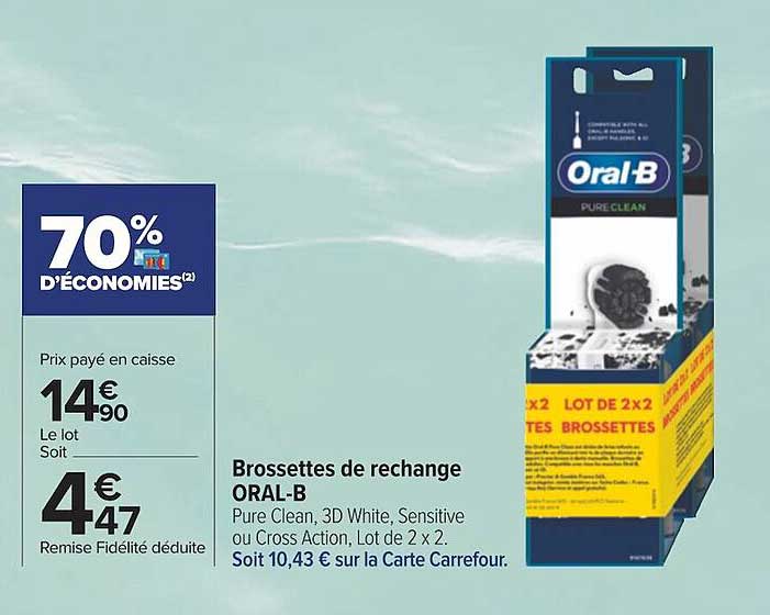 brossettes de  rechange oral-b