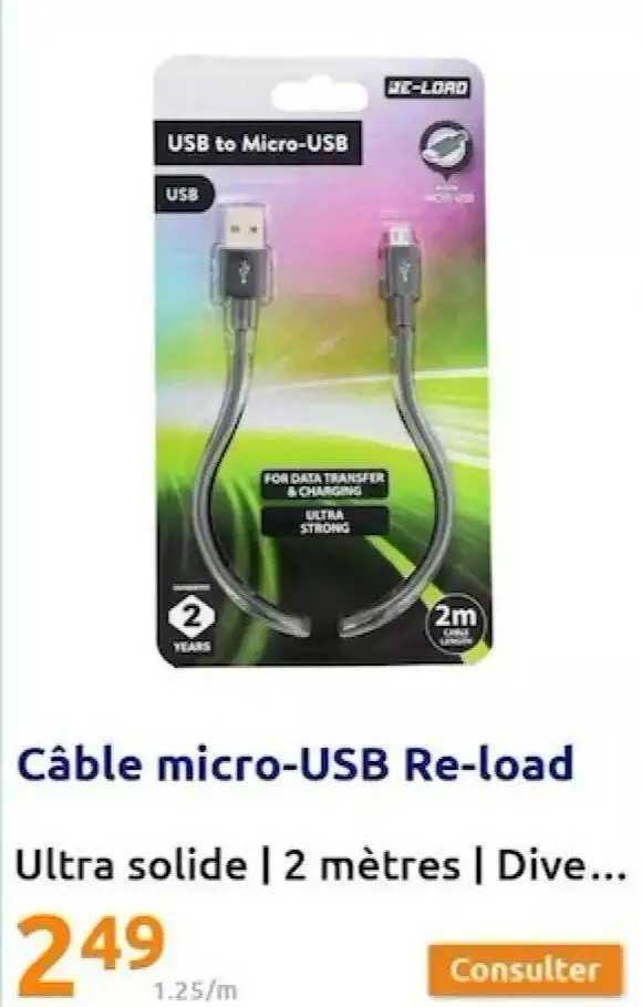 câble micro-usb re-load