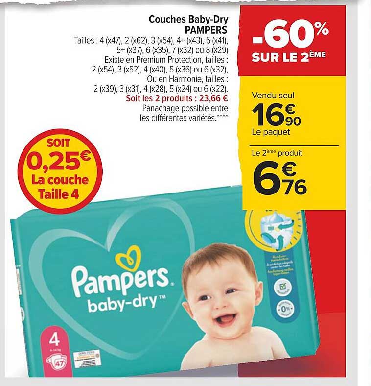 couches baby-dry pampers