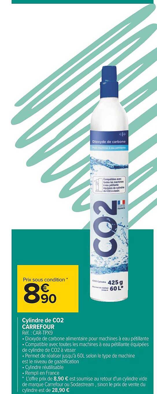 cylindre de co2 carrefour