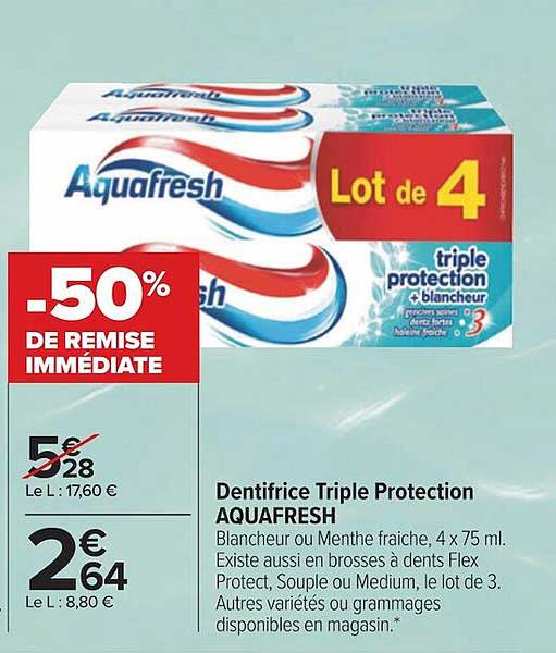 Dentifrice Triple Protection Aquafresh