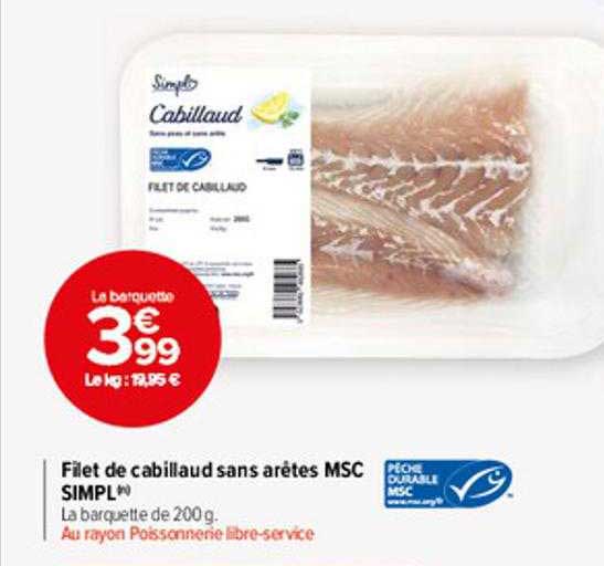 Filet De Cabillaud Sans Arêtes Msc Simpl
