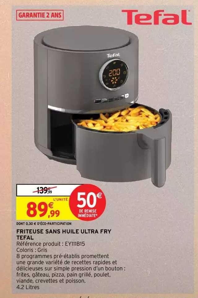 friteuse sans huile ultra fry tefal
