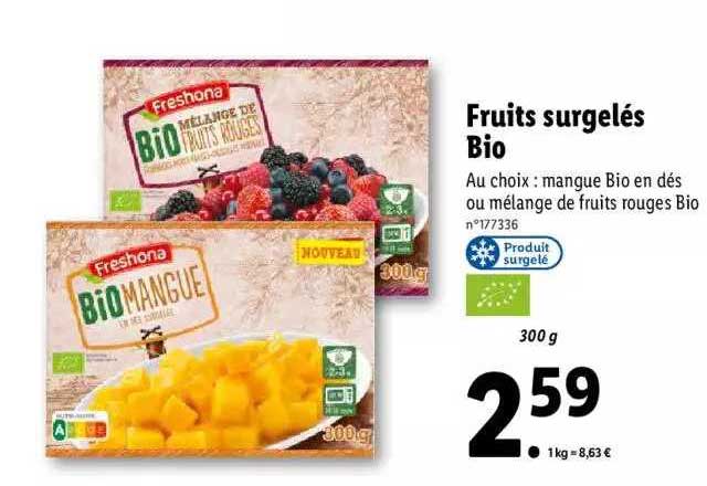 Fruits Surgelés Bio Freshona