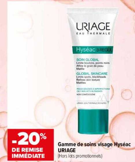 gamme de soins visage hyséac uriage