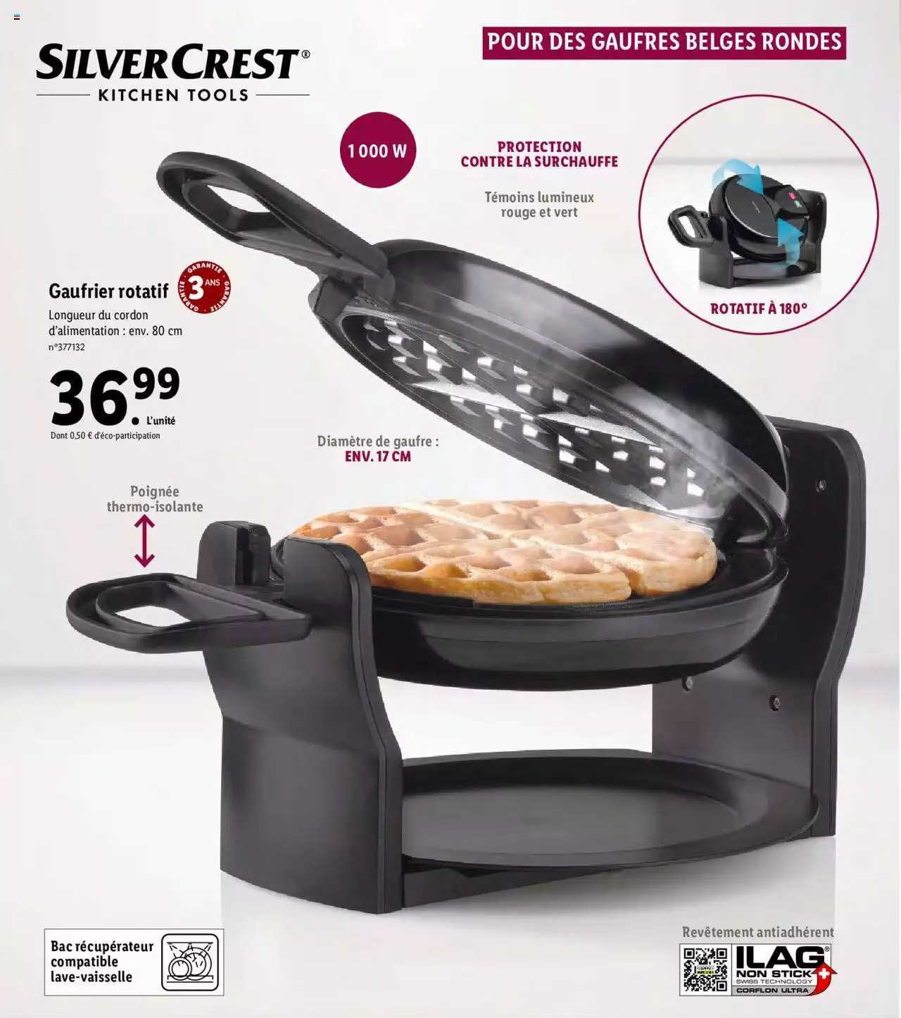 gaufrier rotatif silver crest