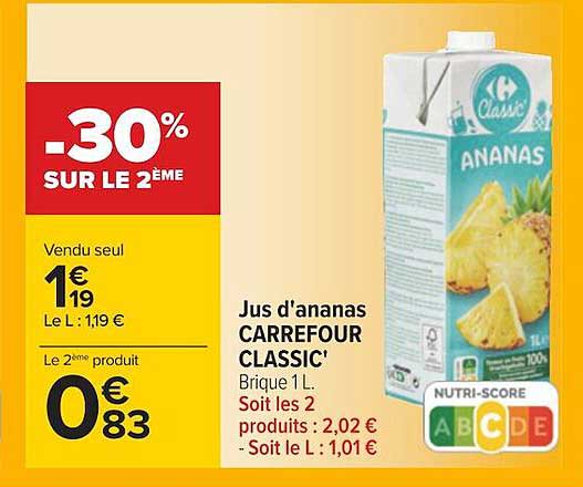 jus d'ananas carrefour classic'