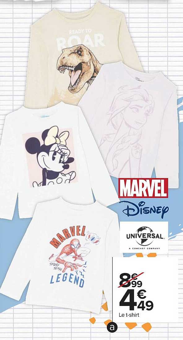 le t-shirt marvel disney