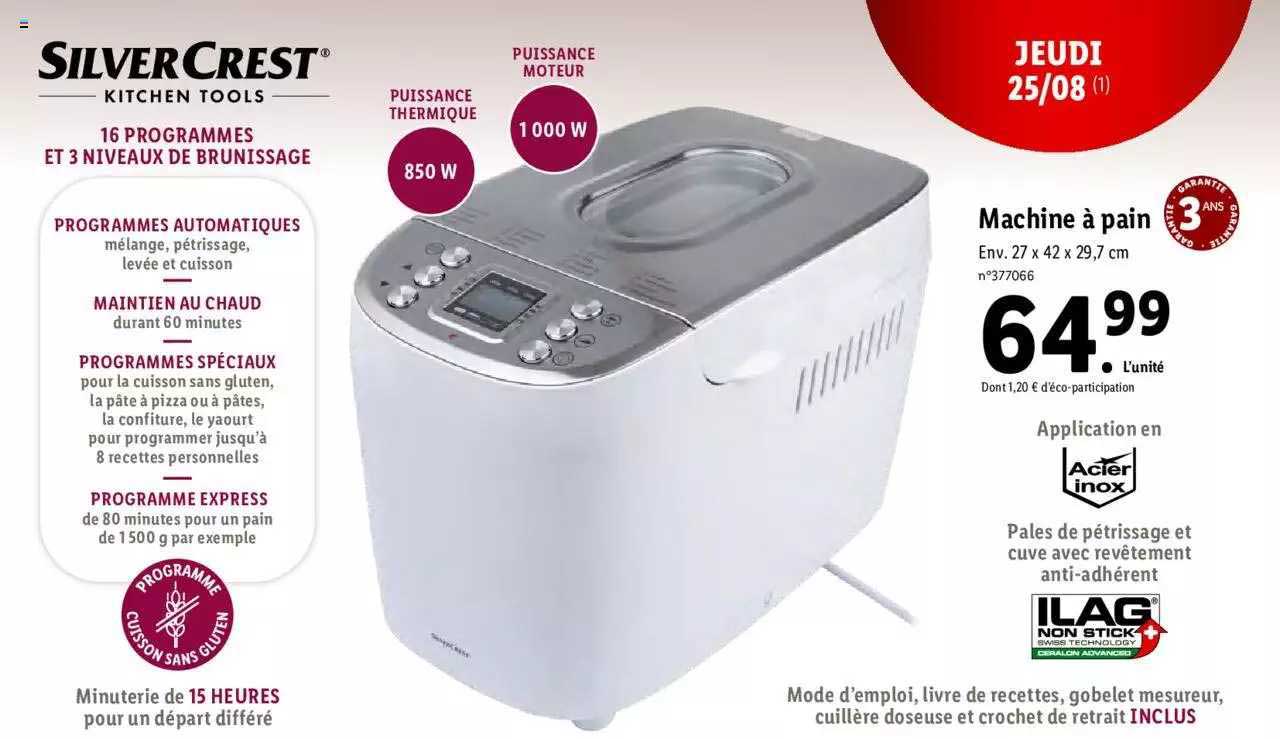 machine à pain silver crest