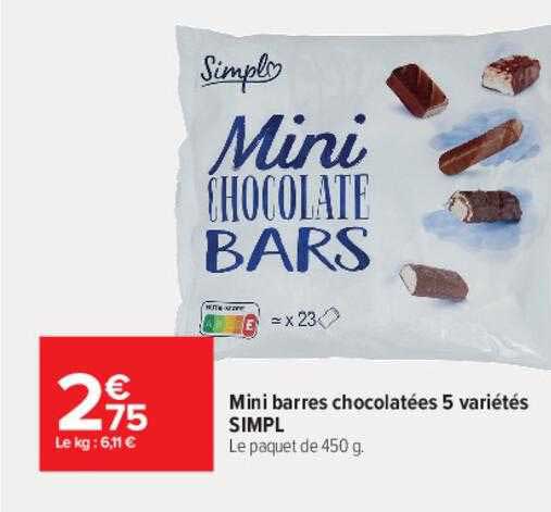 Mini Barres Chocolatées 5 Variétés Simpl