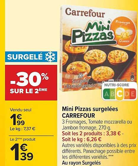 Mini Pizzas Surgelées Carrefour