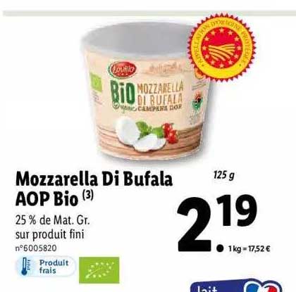Mozzarella Di Bufala Aop Bio