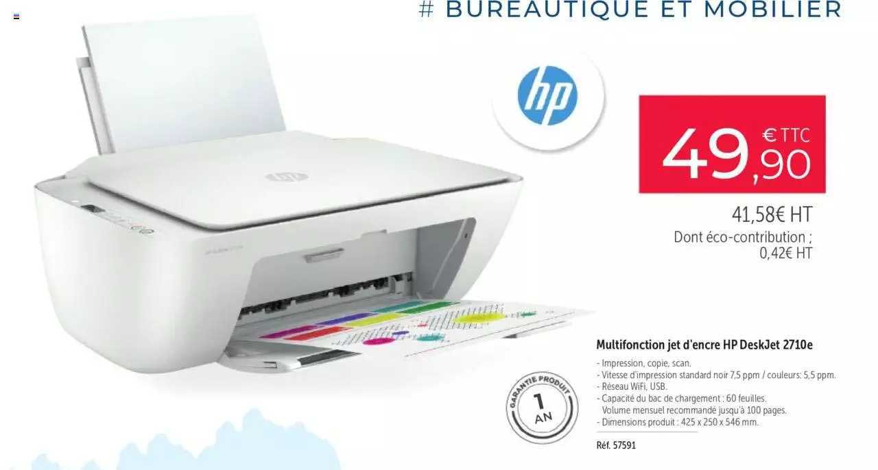 multifonction jet d'encre hp deskJet 2710e