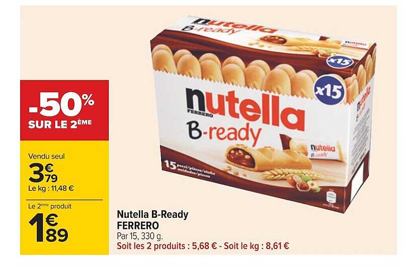 nutella b-ready ferrero