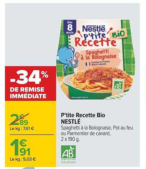 P'tite Recette Bio Neslé
