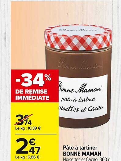 pâte à tartiner bonne maman