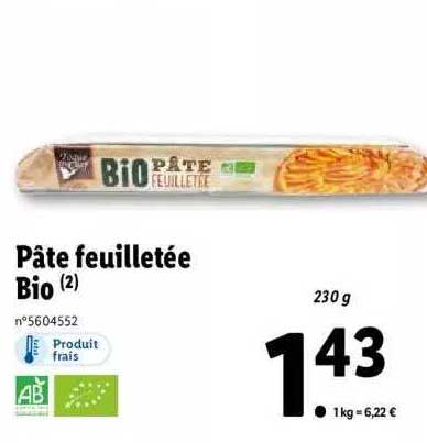 Pâte Feuilletée Bio
