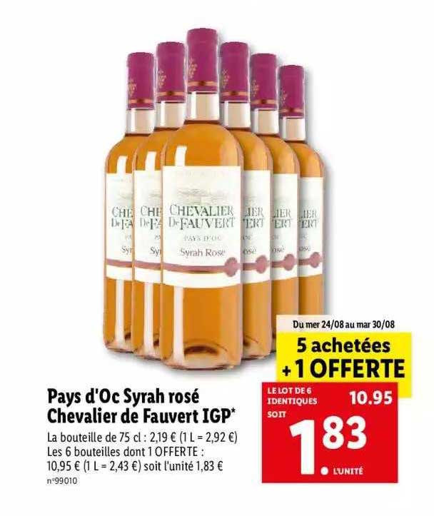 pays s'oc syrah rosé chavalier de fauvert igp