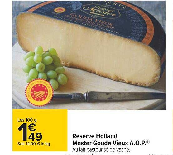 réserve holland master gouda vieux a.o.p.