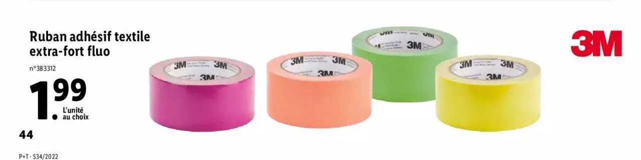 Ruban Adhésif Textile Extra-fort Fluo