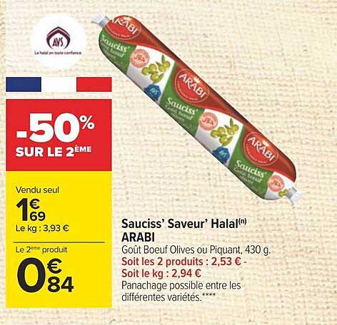 sauciss' saveur' halal arabi