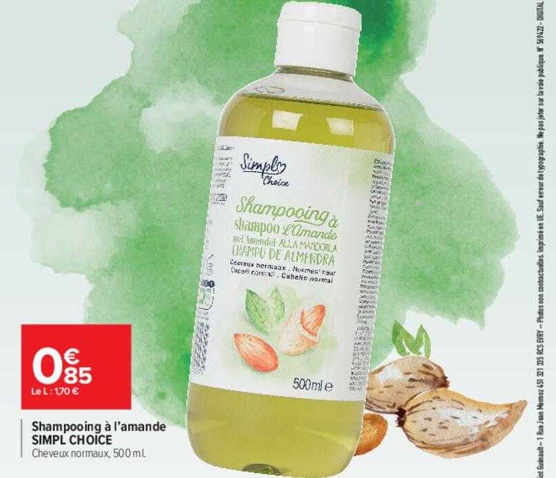 shampooing à l'amande simpl choice
