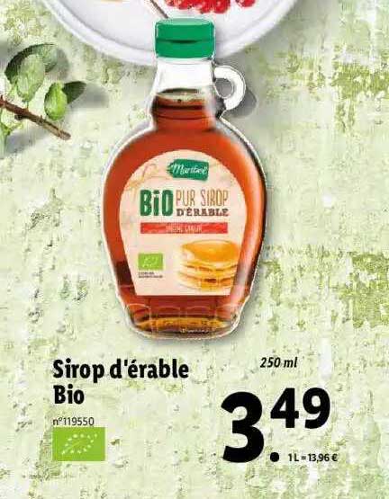 sirop d'érable bio