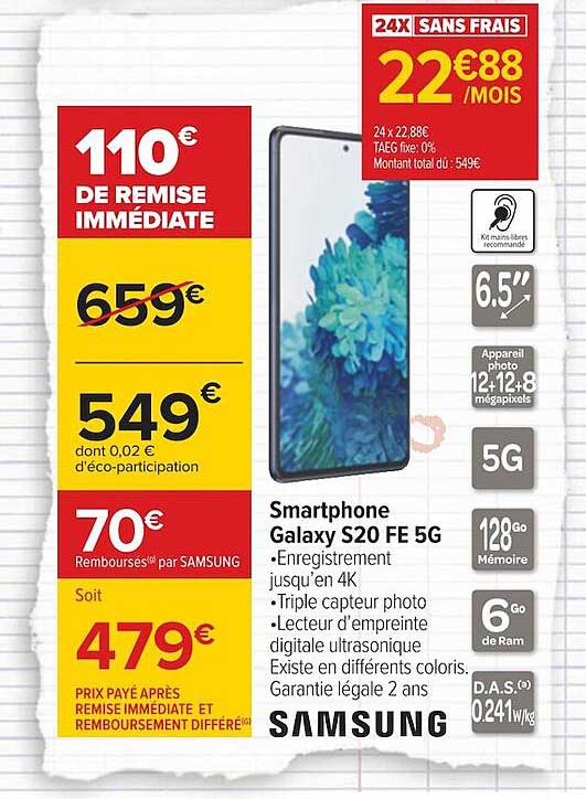 smartphone galaxy s20 fe 5g samsung