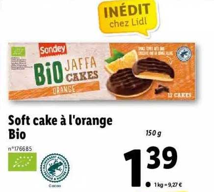 soft cake à l'orange bio sondey