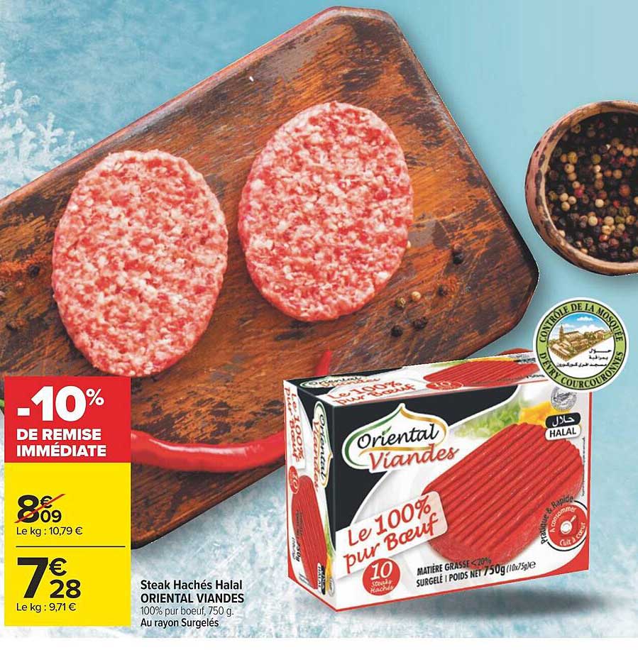 Steak Hachés Halal Oriental Viandes